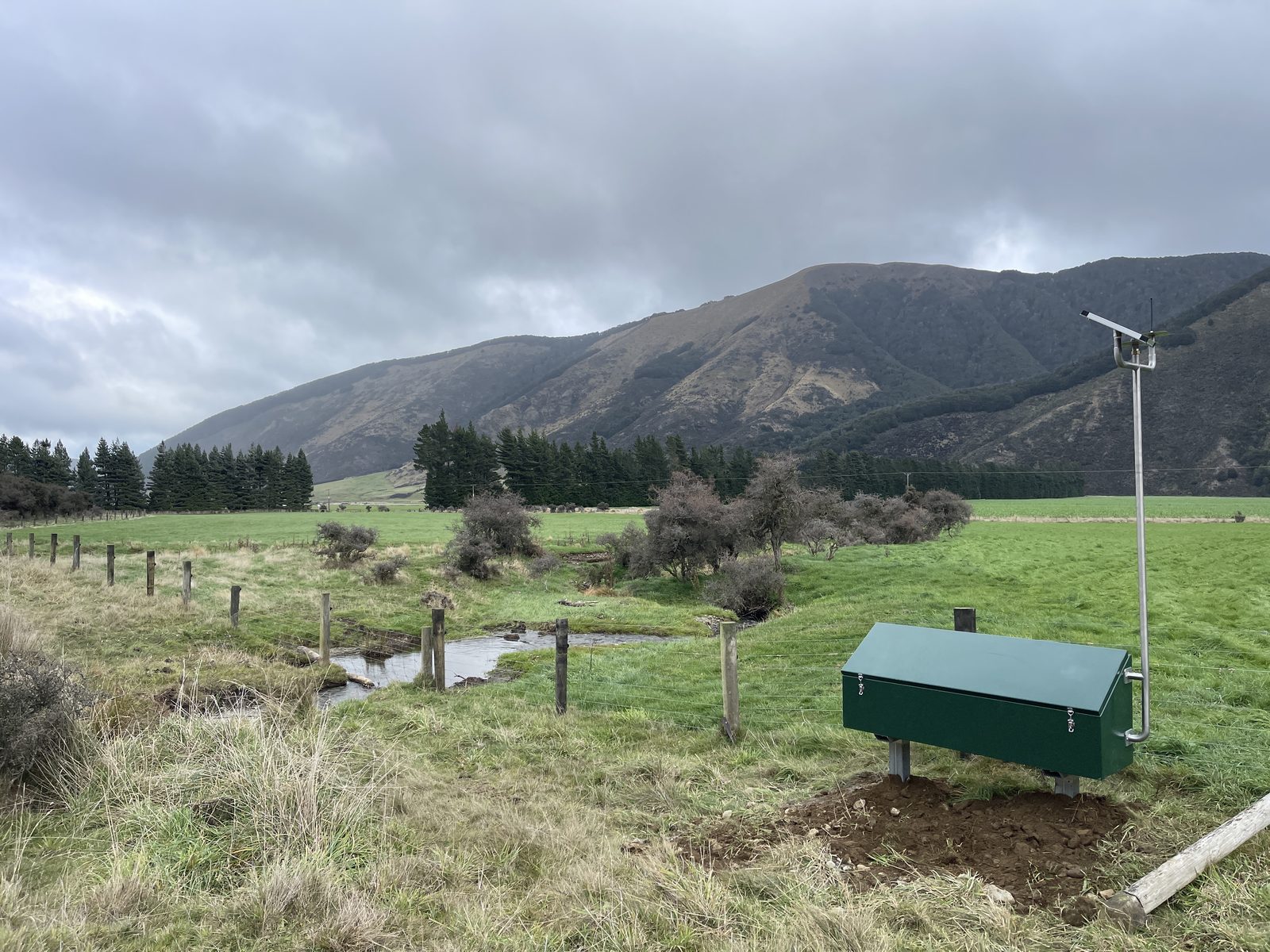 The Cabinet installed at a remote stream source in Canterbury high country